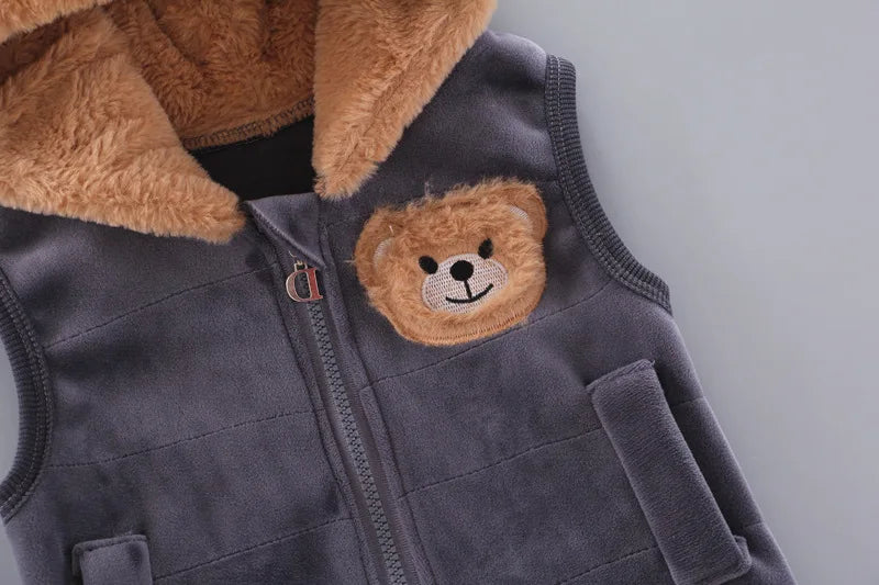 Baby Fleece Hooded Outfit Set