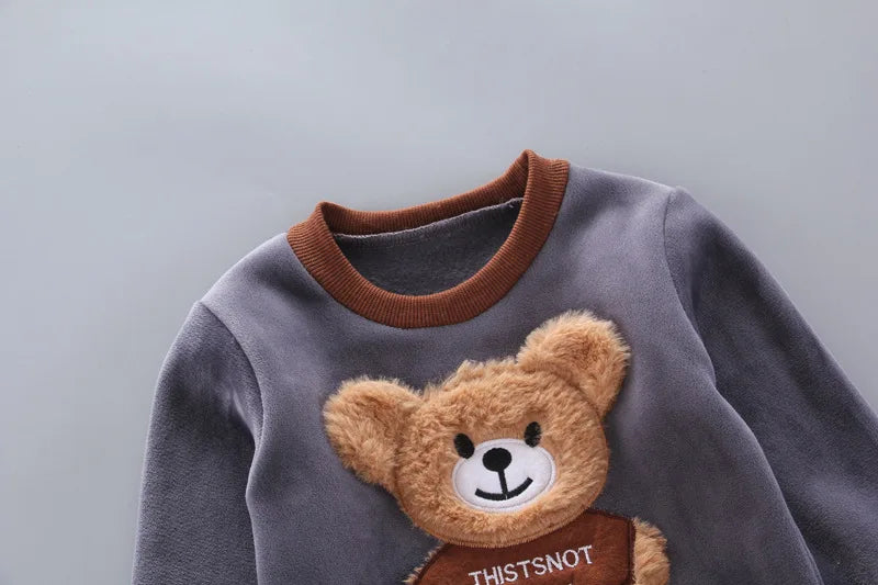 Baby Fleece Hooded Outfit Set