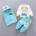 Baby Fleece Hooded Outfit Set