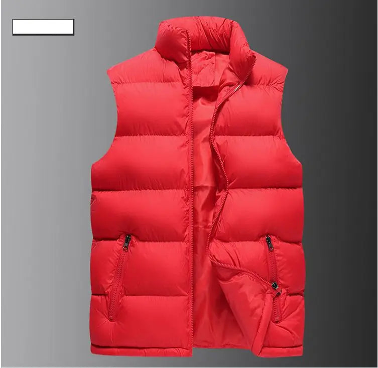 Men's Warm Zip-Up Sleeveless Vest
