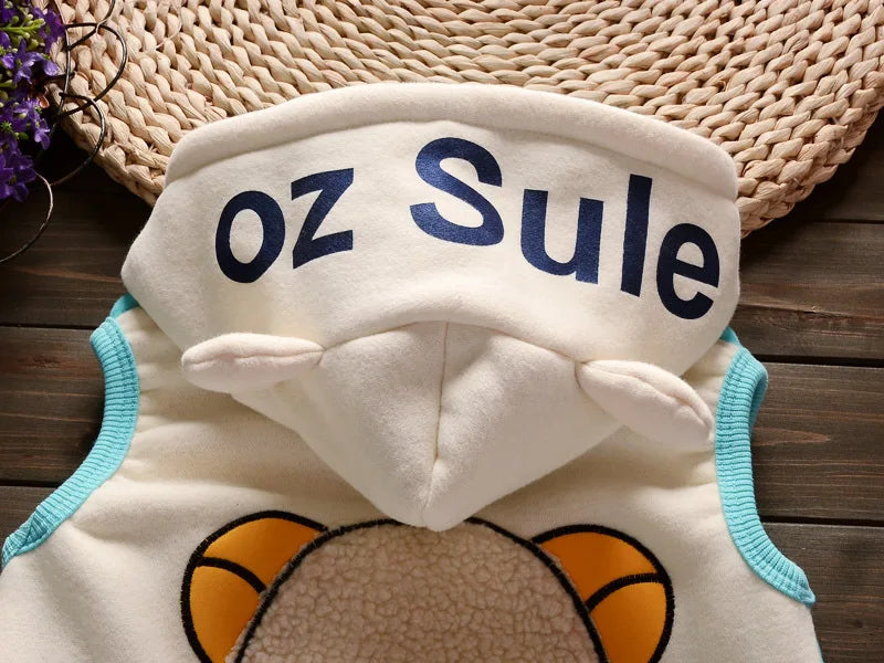 Baby Fleece Hooded Outfit Set