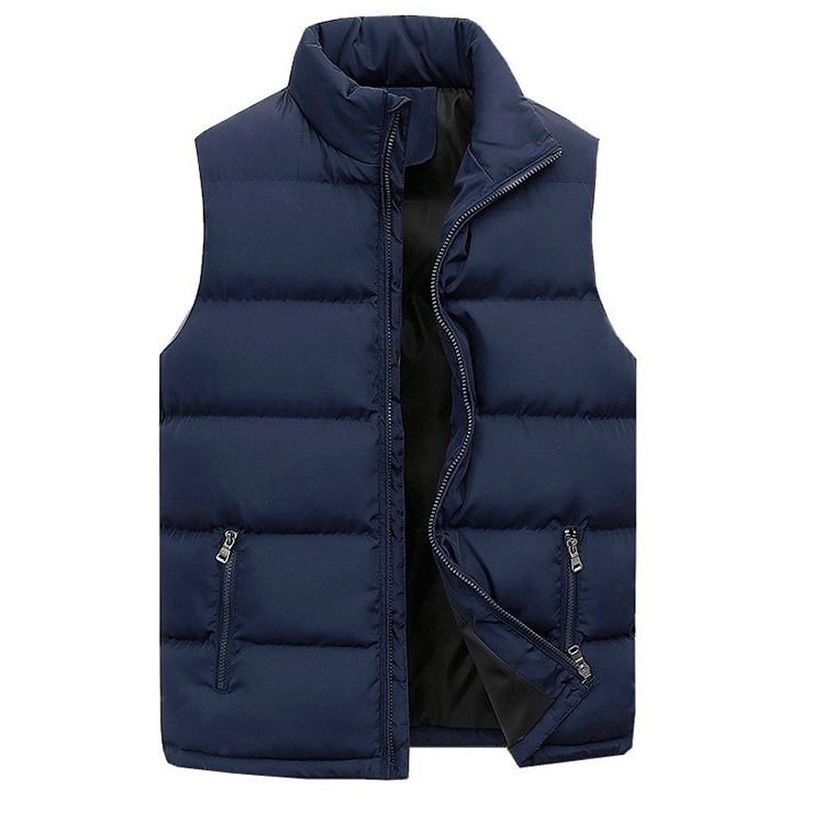Men's Warm Zip-Up Sleeveless Vest