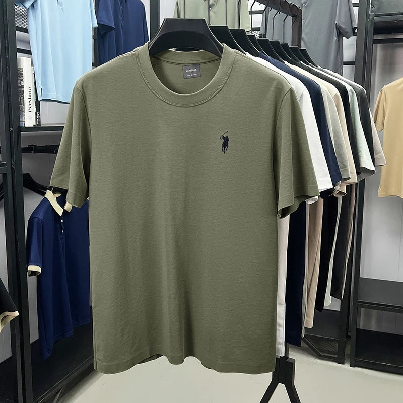 Men's Premium Embroidered Cotton T-Shirt