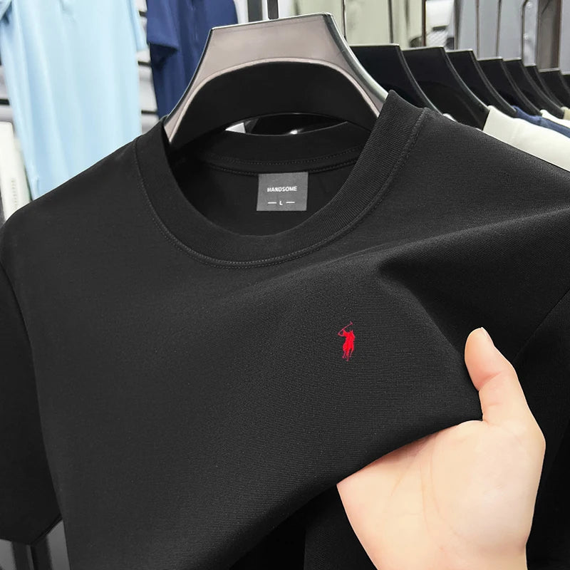 Men's Premium Embroidered Cotton T-Shirt