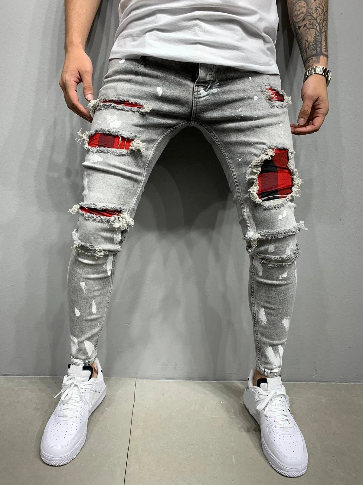 Men's Ripped Skinny Jeans