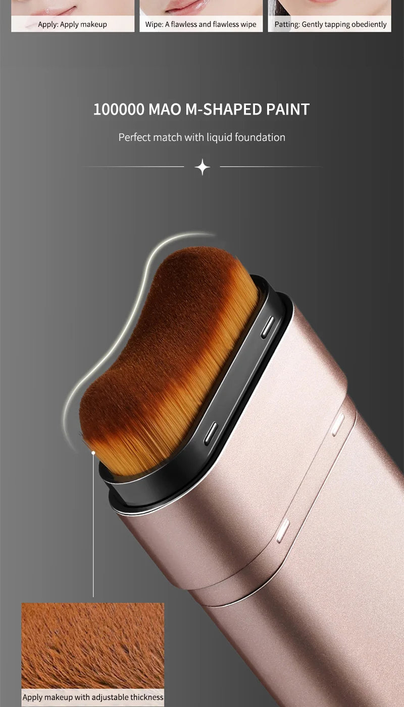 Rotating Double-Head Foundation Brush