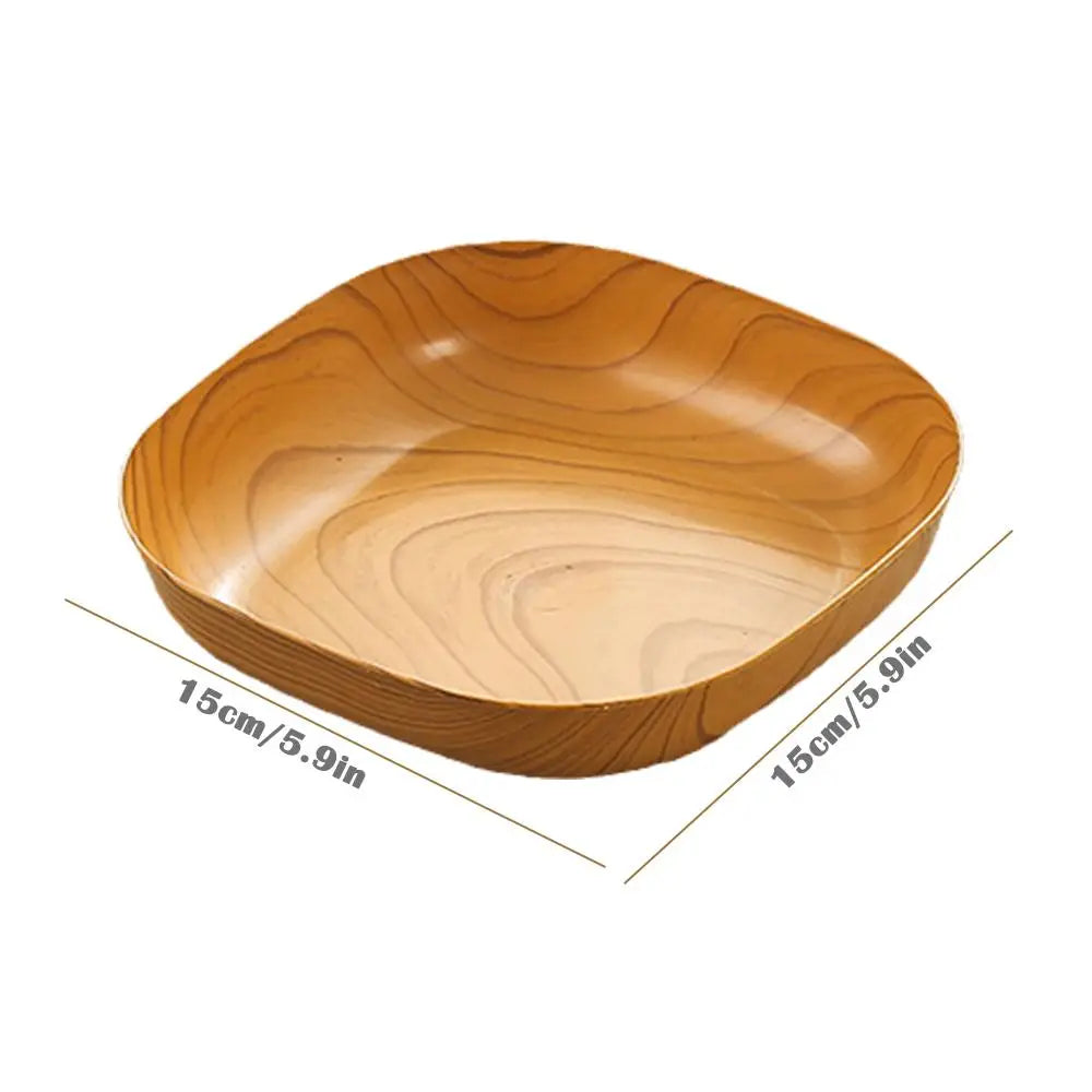 Japanese Wood Grain Square Plate
