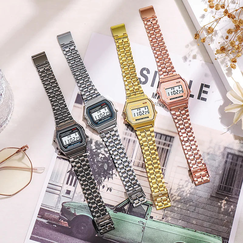 Women's Rose Gold Digital Watch