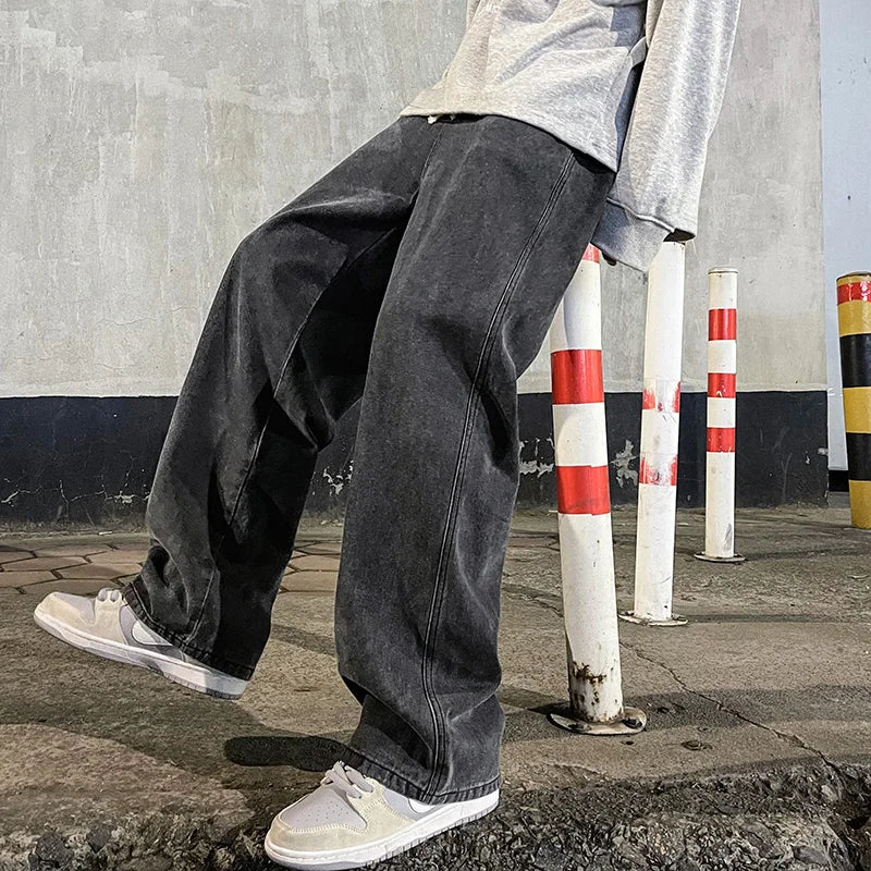 Men's Loose Straight Leg Jeans