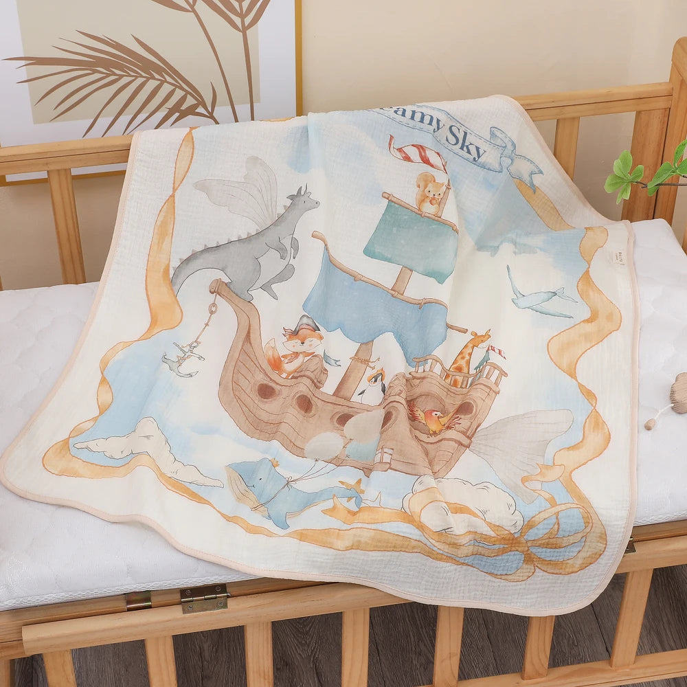 Soft Cotton Baby Bath Towel & Blanket