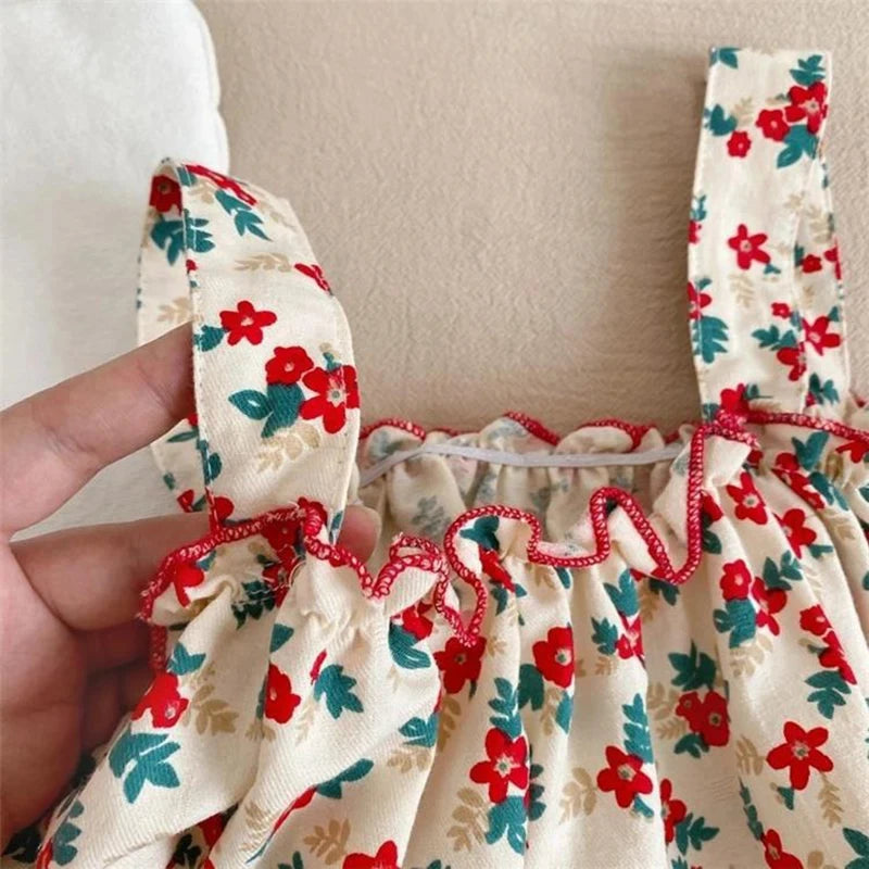 Girls Suspender Skirt & Shorts Set – Summer Outfit