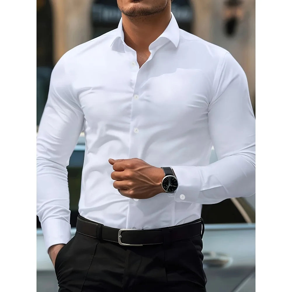 Men's Long Sleeve Stretch Shirt