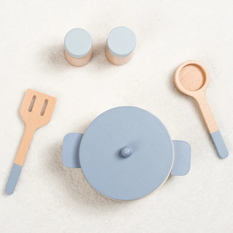 Wooden Kids Kitchen Play Set