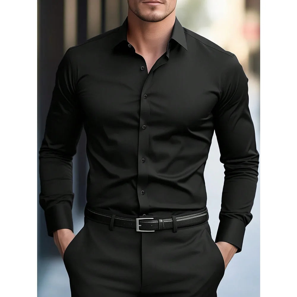 Men's Long Sleeve Stretch Shirt