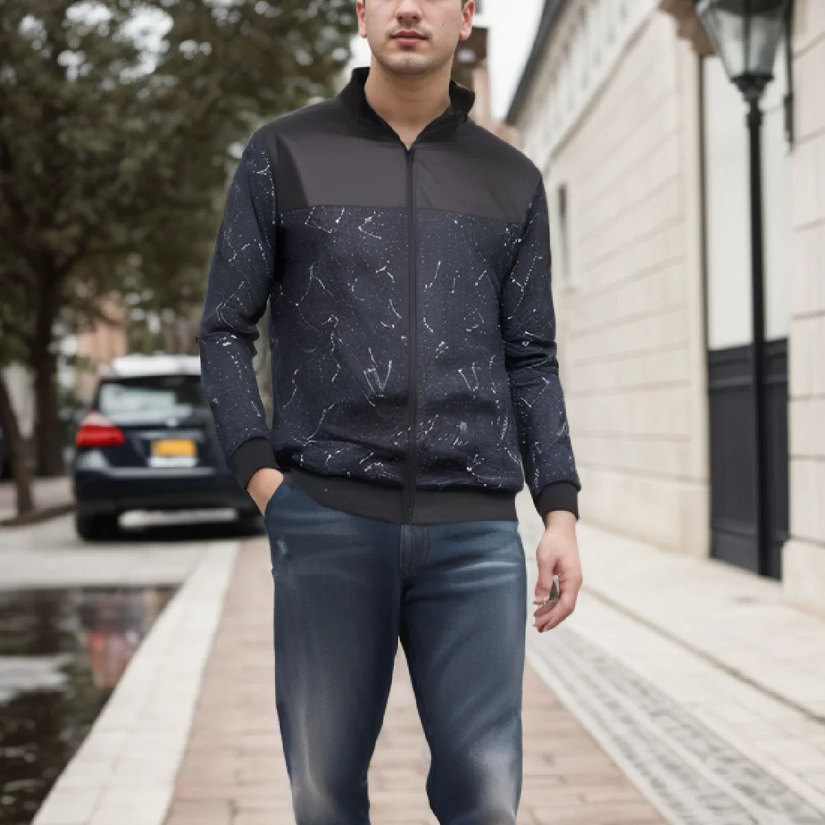 Men's Casual Baseball Collar Jacket