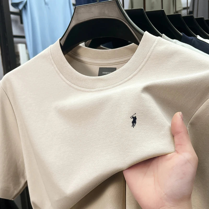 Men's Premium Embroidered Cotton T-Shirt