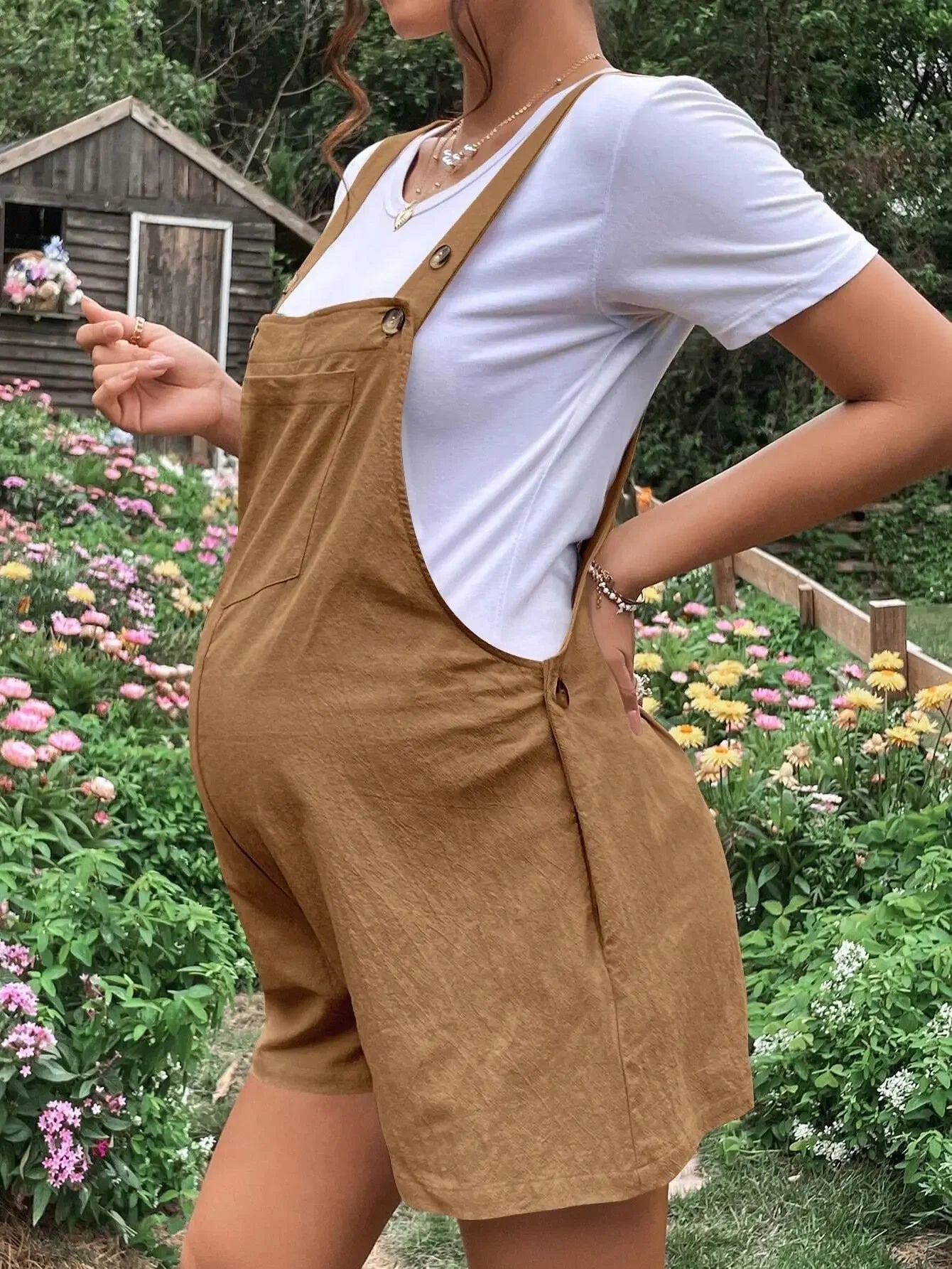 Maternity Cotton Jumpsuit