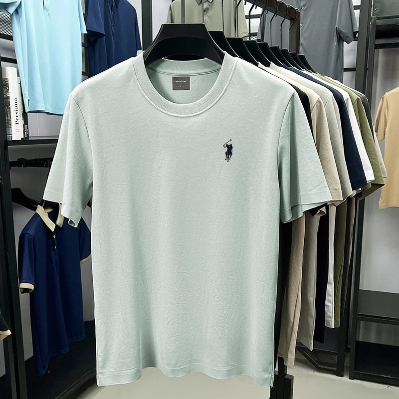 Men's Premium Embroidered Cotton T-Shirt