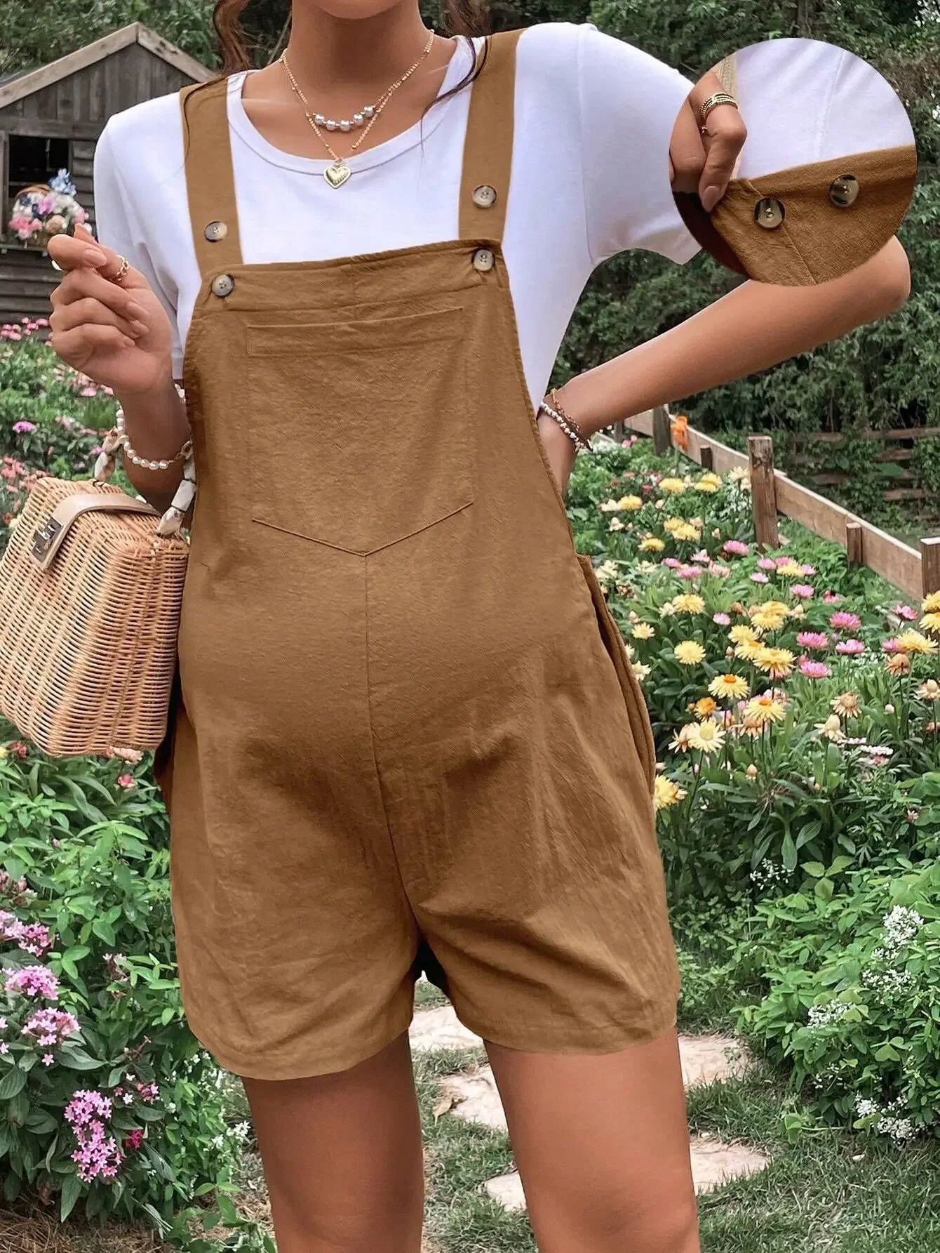 Maternity Cotton Jumpsuit
