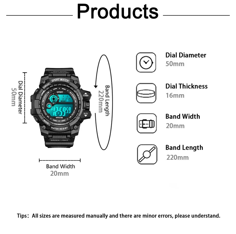 Men's LED Digital Sport Watch