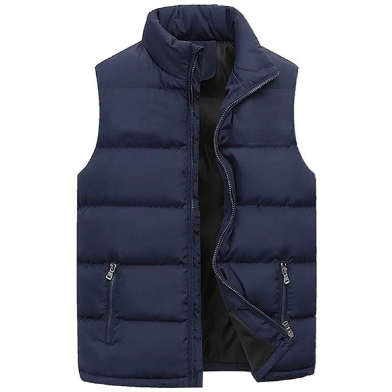 Men's Warm Zip-Up Sleeveless Vest