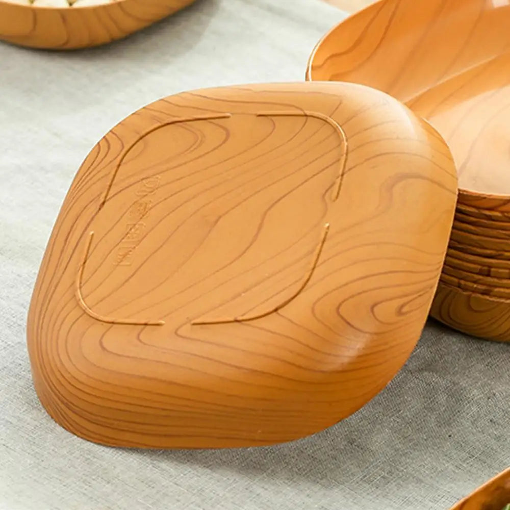 Japanese Wood Grain Square Plate