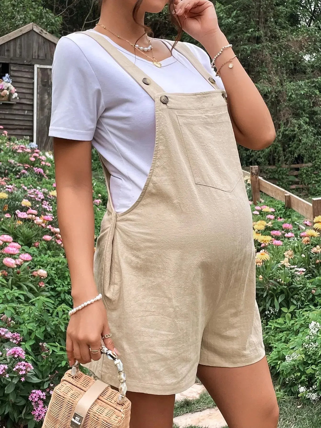 Maternity Cotton Jumpsuit