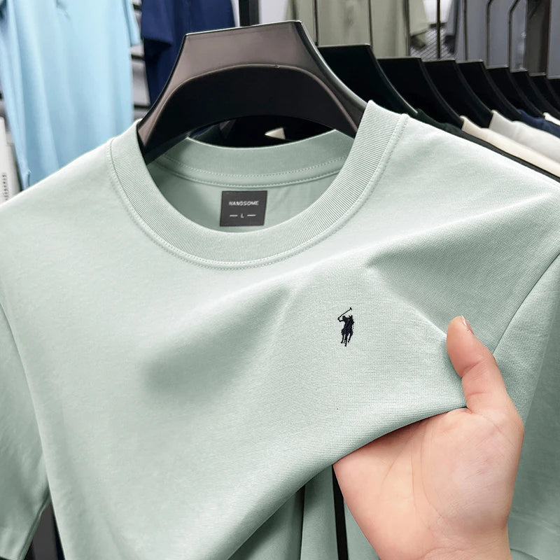 Men's Premium Embroidered Cotton T-Shirt