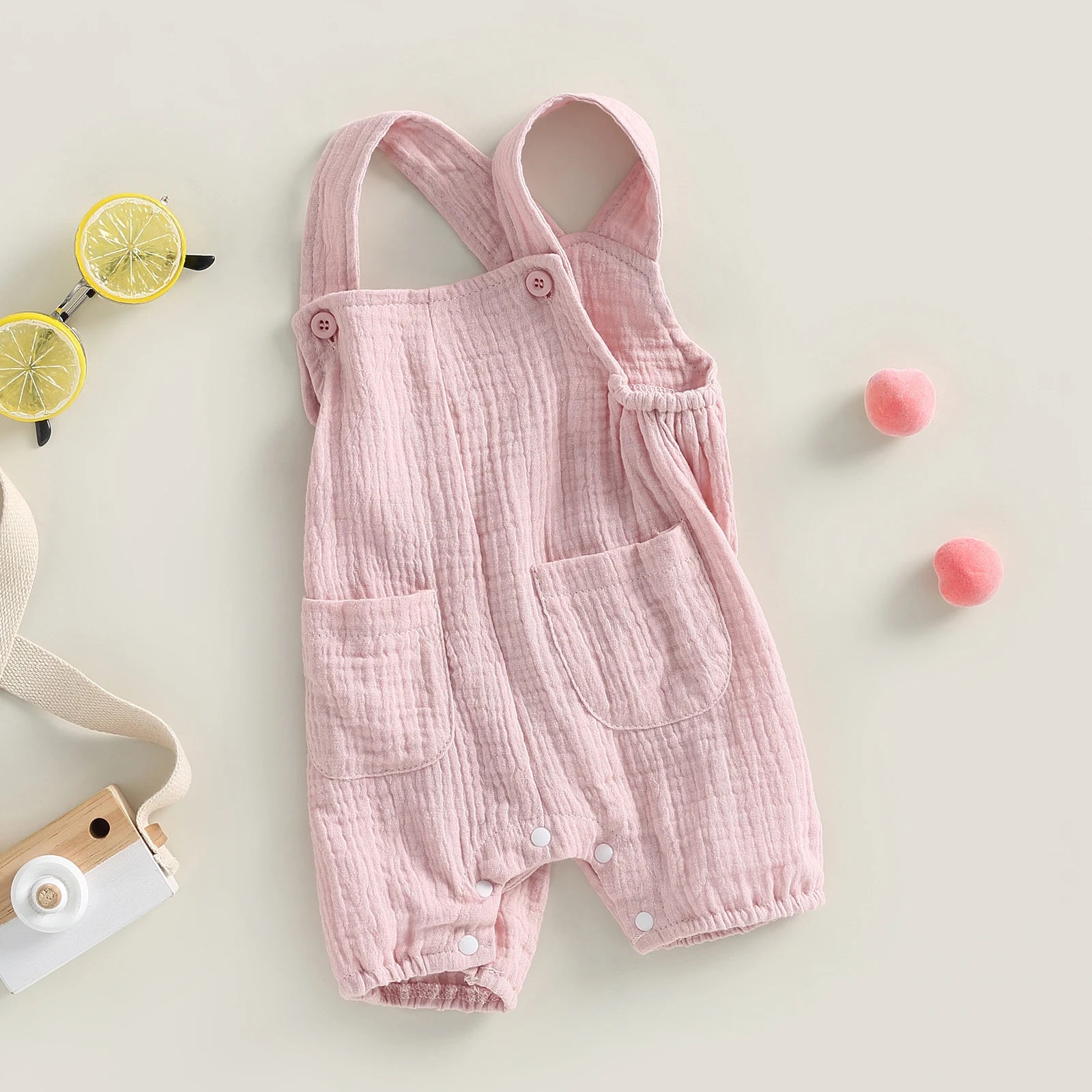 Newborn Baby Suspender Romper