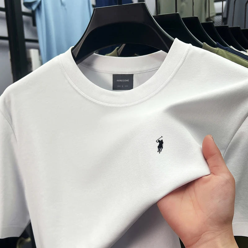 Men's Premium Embroidered Cotton T-Shirt