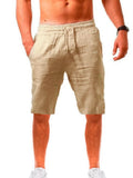 Men's Cotton Linen Drawstring Shorts