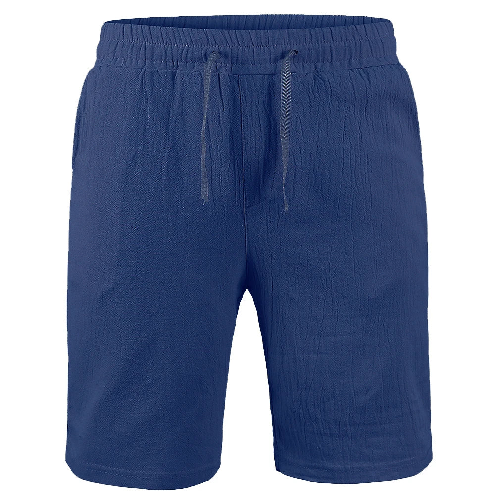 Men's Cotton Linen Drawstring Shorts
