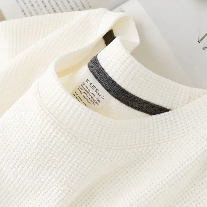 Men's Breathable Waffle Crew Neck Tee