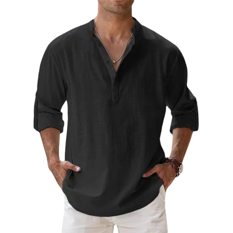 Men's Cotton Linen Casual Shirt