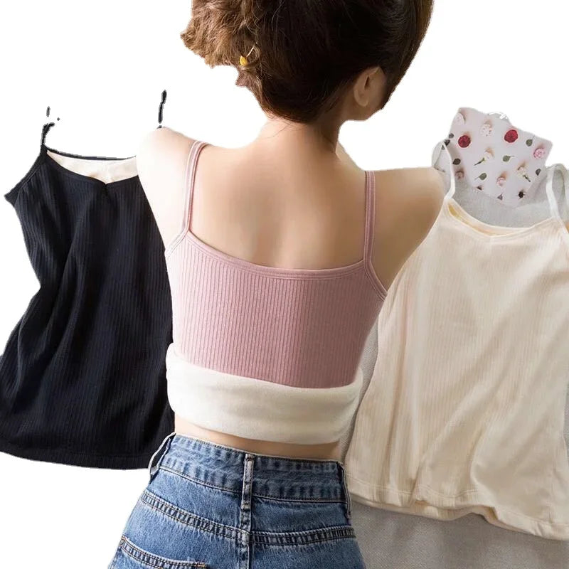 Women's Thermal Velvet Sleeveless Top
