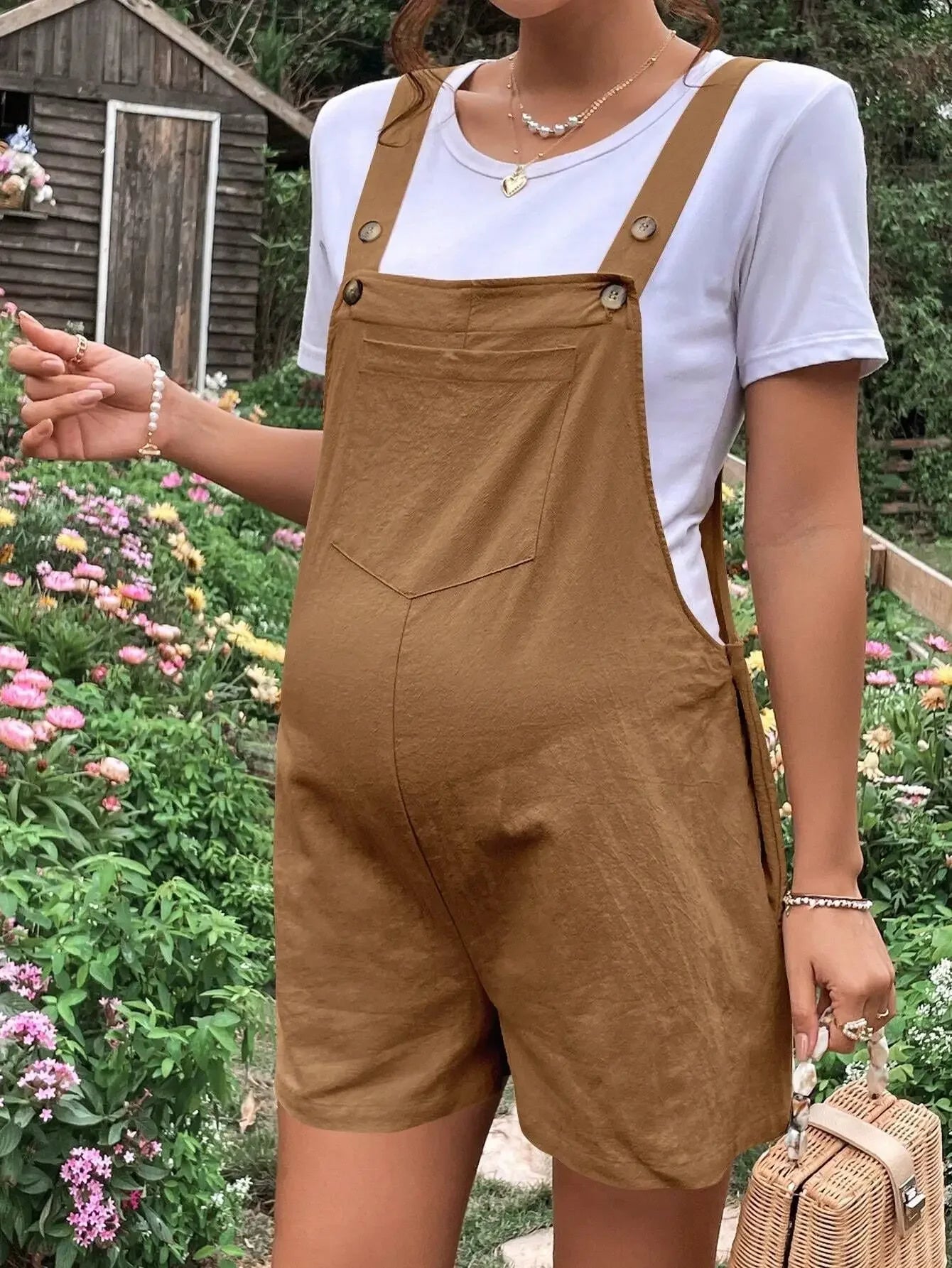 Maternity Cotton Jumpsuit