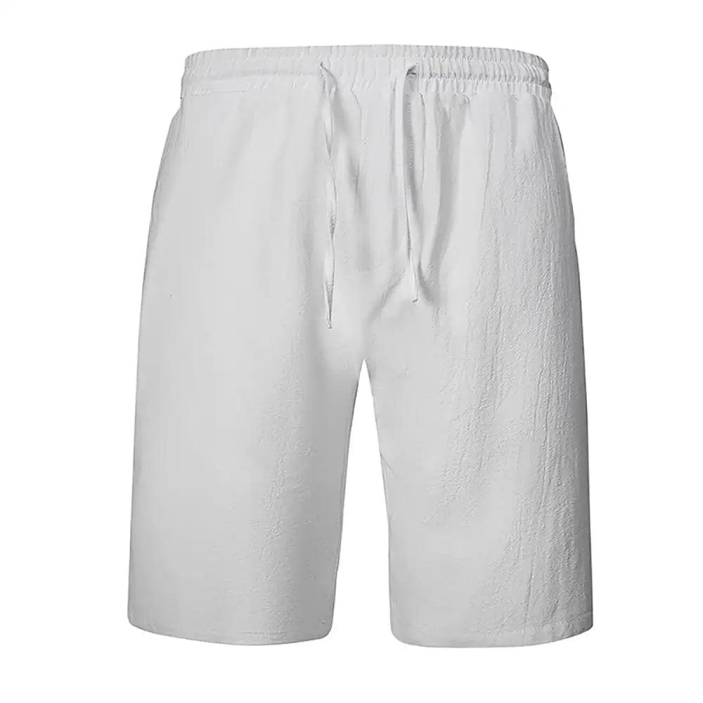 Men's Cotton Linen Drawstring Shorts