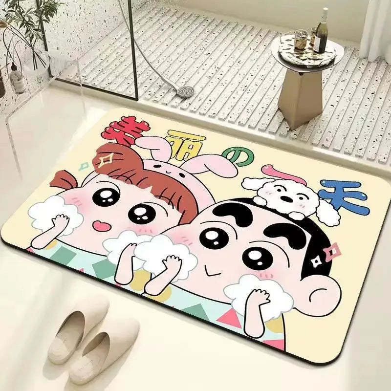 Quick-Dry Anime Bath Mat