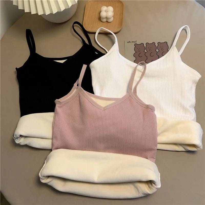 Women's Thermal Velvet Sleeveless Top