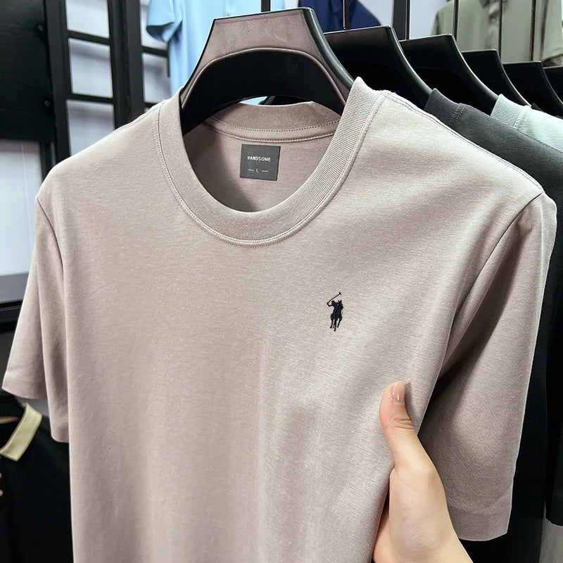 Men's Premium Embroidered Cotton T-Shirt