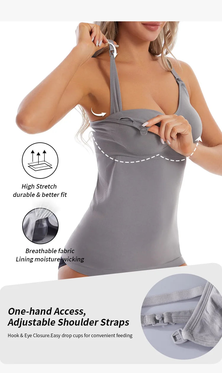 Women's Sleeveless Nursing Tank Top