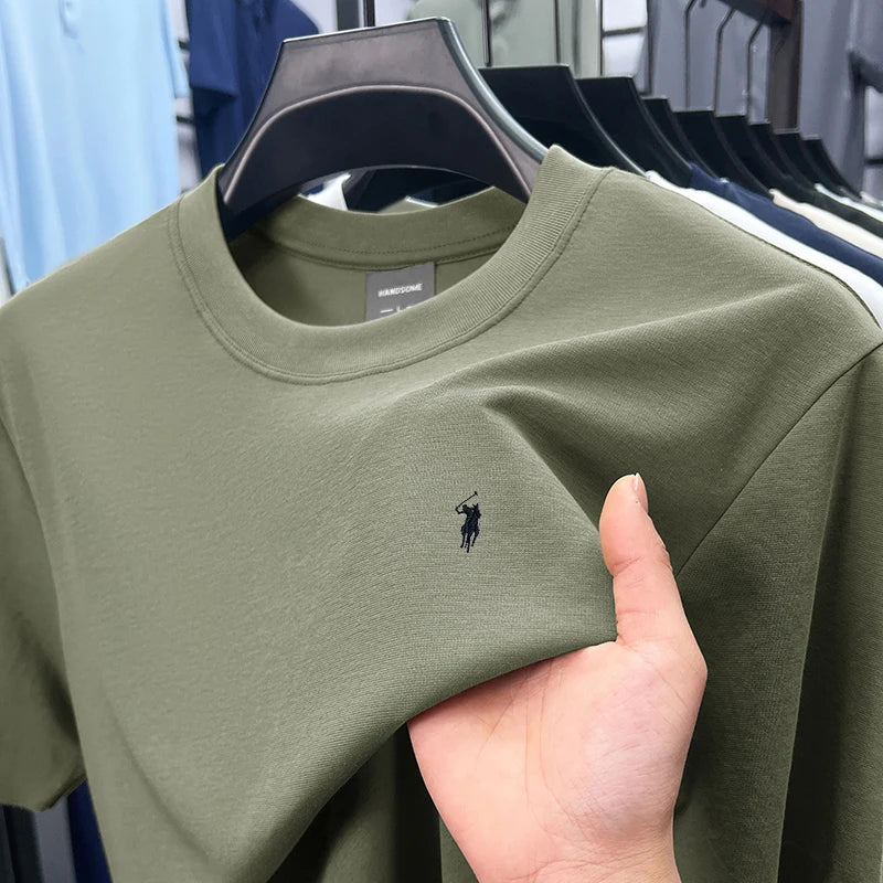 Men's Premium Embroidered Cotton T-Shirt