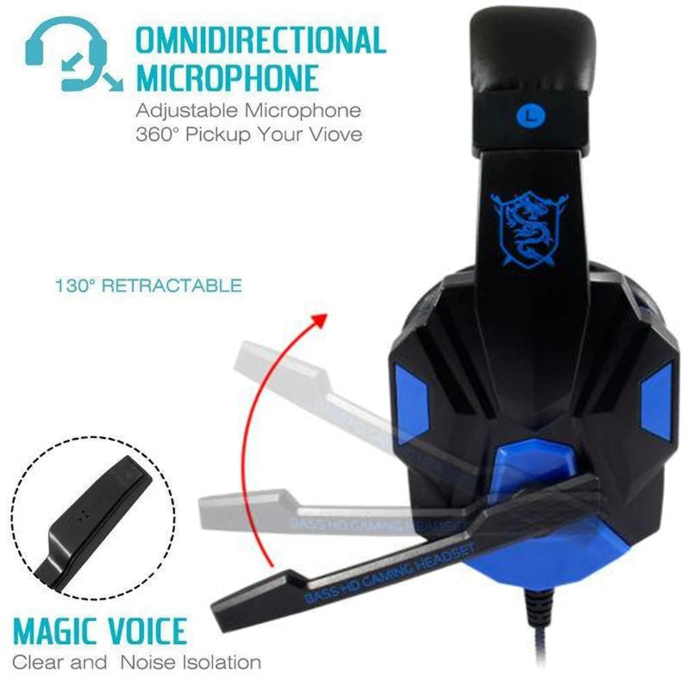 Multi-Platform Gaming Headset with Mic