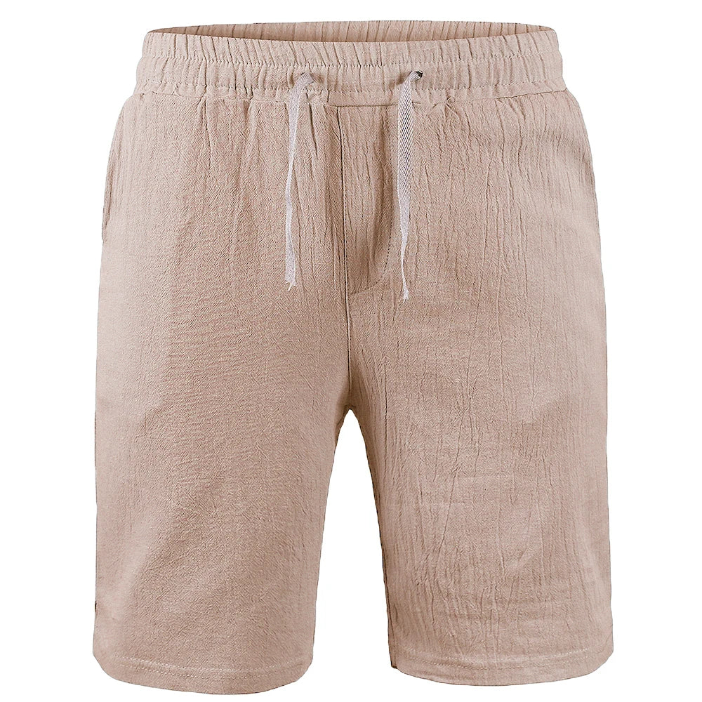 Men's Cotton Linen Drawstring Shorts