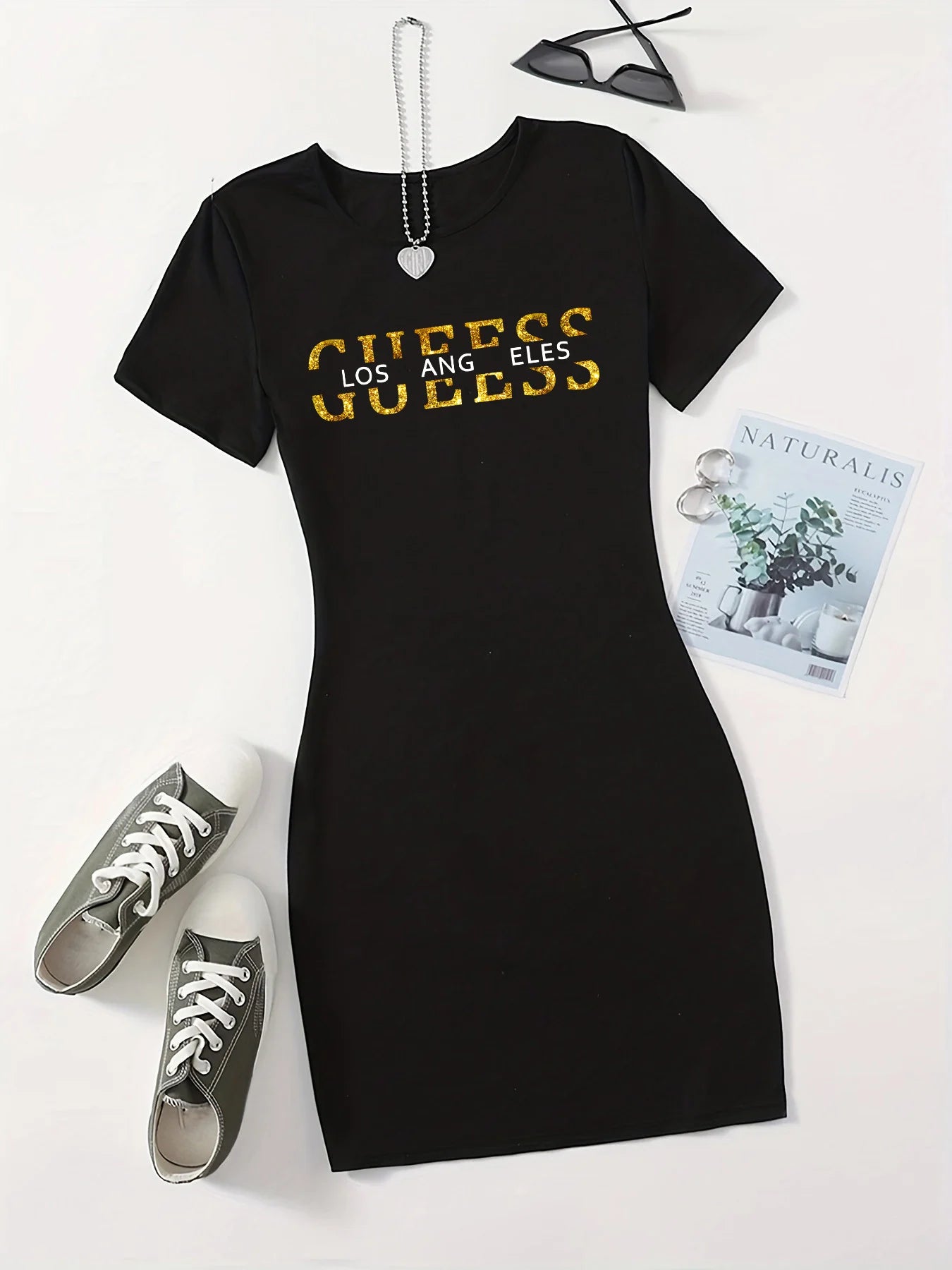 Women's Printed T-Shirt & Mini Skirt Set