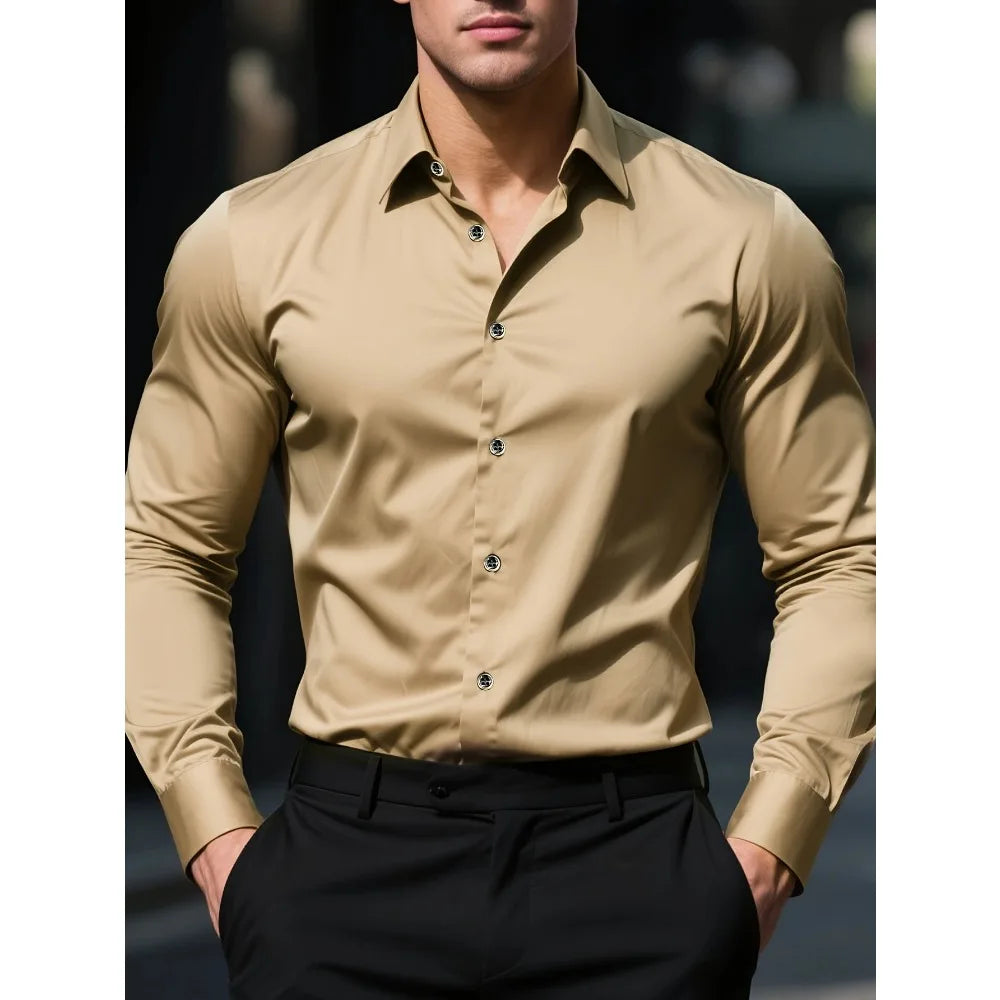 Men's Long Sleeve Stretch Shirt