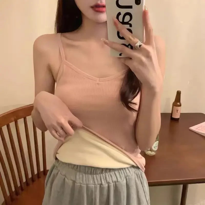Women's Thermal Velvet Sleeveless Top