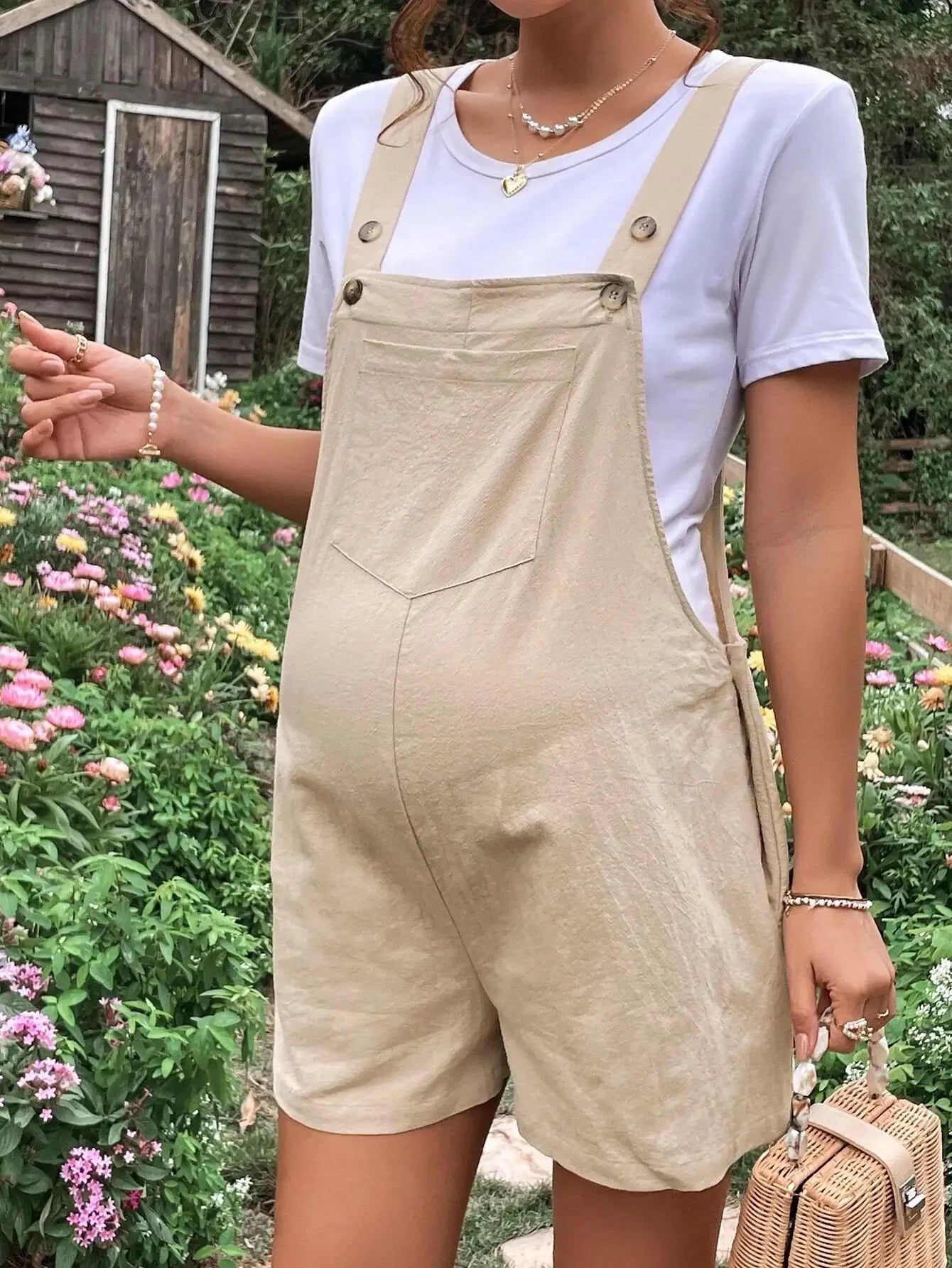 Maternity Cotton Jumpsuit
