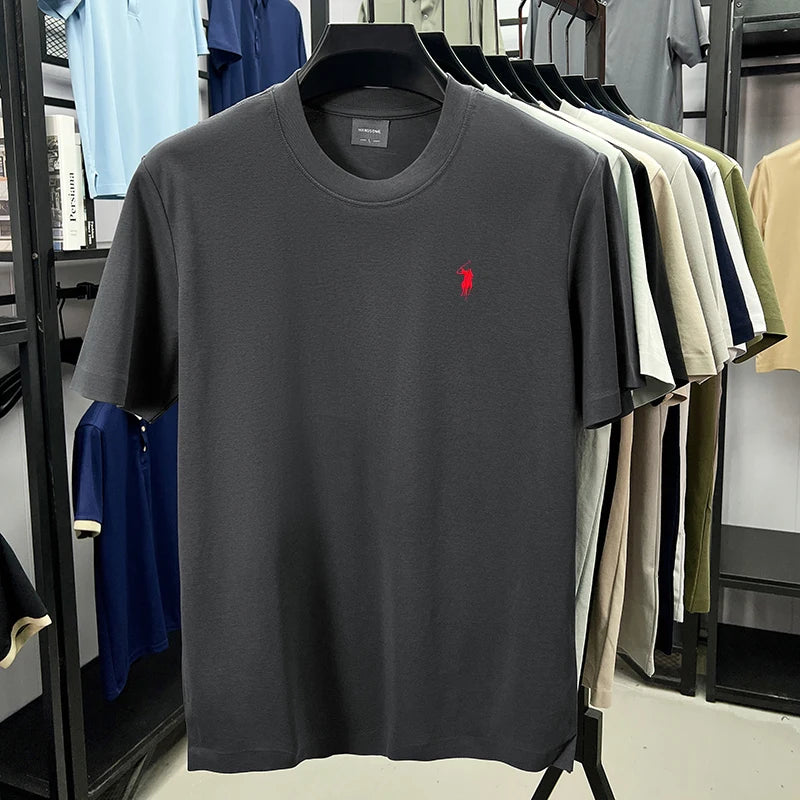 Men's Premium Embroidered Cotton T-Shirt
