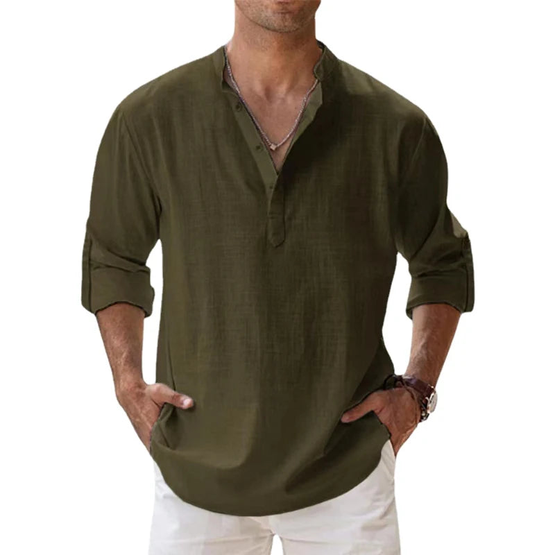 Men's Cotton Linen Casual Shirt